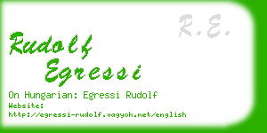 rudolf egressi business card